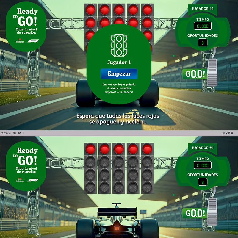 Juego de tiempo de reacción de la campaña F1 de Heineken